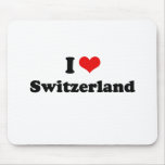 I LOVE SWITZERLAND MOUSE PAD