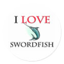 I Love Swordfish stickers