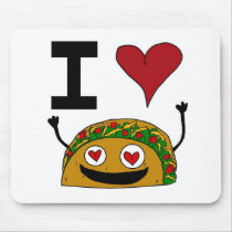 I Love Taco Mouspad Mousepads