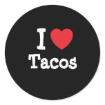 I love Tacos heart T-Shirt stickers