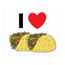 I Love Tacos Post Card