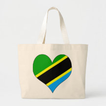I Love Tanzania Canvas Bags