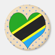 I Love Tanzania Fridge Magnets
