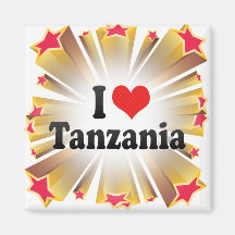 I Love Tanzania Refrigerator Magnets
