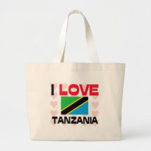 I Love Tanzania Tote Bag