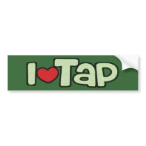 I Love Tap Bumper Sticker