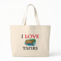 I Love Tapirs bags