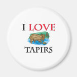 I Love Tapirs Magnet