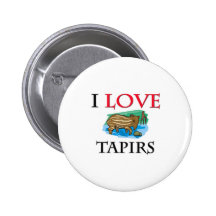 I Love Tapirs Pin