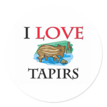 I Love Tapirs stickers