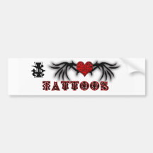 i love tattoos bumper stickers