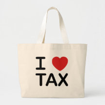 I Love Tax Canvas Bags
