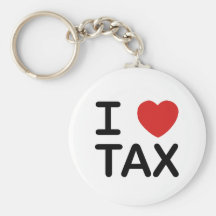 I Love Tax Keychain