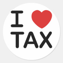 I Love Tax Sticker