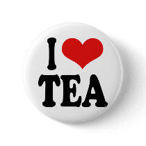 I Love Tea Pinback Buttons