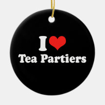 I LOVE TEA PARTIERS.png Christmas Ornament