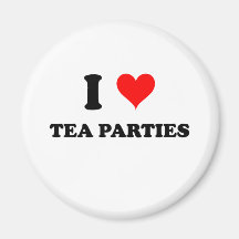 I Love Tea Parties Fridge Magnets