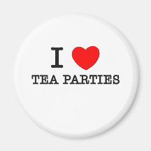 I Love Tea Parties Magnets