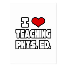 I Love Teaching PE Postcard