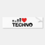 I Love Techno Bumper Sticker