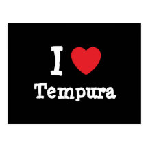 I love Tempura heart T-Shirt Post Cards