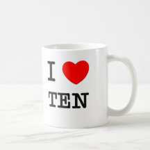 I Love Ten Mugs