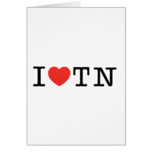 I LOVE Tennessee Greeting Card