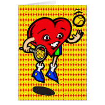I Love Tennis Greeting Card