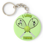 I LOVE TENNIS keychains