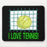 I Love Tennis Mouse Pad