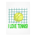 I Love Tennis Personalized Announcement