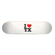 I Love Texas Design Skate Board Deck