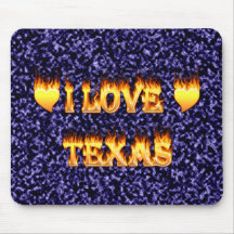 I love texas fire and flames mousepad