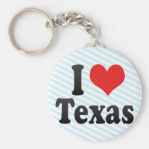 I Love  Texas Keychain