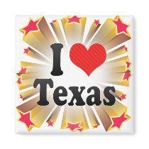 I Love  Texas Magnet