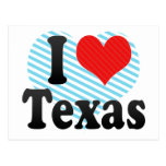 I Love  Texas Post Card
