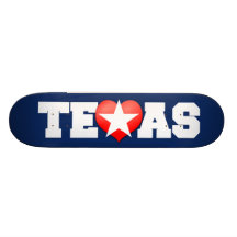 I Love Texas Skate Board Deck