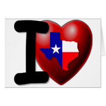 I Love Texas - The Lone Star State Card