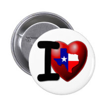I Love Texas - The Lone Star State Pinback Button