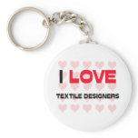 I LOVE TEXTILE DESIGNERS keychains