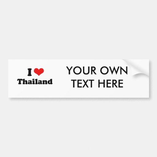 I LOVE THAILAND BUMPER STICKER