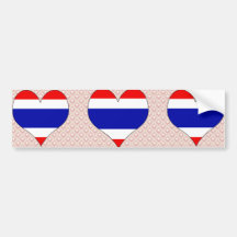 I Love Thailand Bumper Sticker