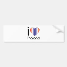 I Love Thailand Products Bumper Stickers
