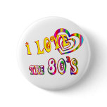 I Love the 80s buttons