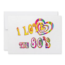 I Love the 80s Personalized Invitation