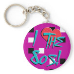 I Love The 80s Keychain