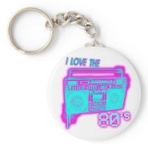 I LOVE THE 80s Keychain