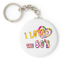 I Love the 80s Key Chains