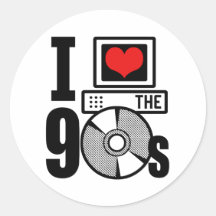 I Love The 90s Sticker