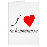 I love the administration card
